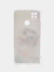 Светло-бежевый силиконовый чехол на Xiaomi Redmi 9C / Сяоми Редми 9С прозрачный с рисунком, защита камеры