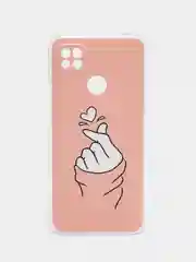 Пастельно-коралловый силиконовый чехол на Xiaomi Redmi 9C / Сяоми Редми 9С прозрачный с рисунком, защита камеры