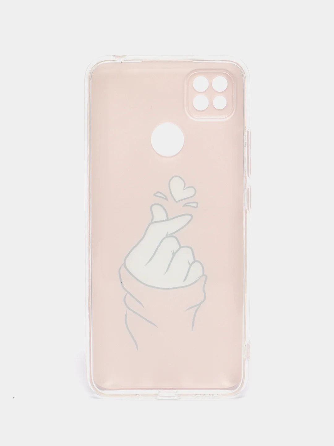 Пастельно-коралловый силиконовый чехол на Xiaomi Redmi 9C / Сяоми Редми 9С прозрачный с рисунком, защита камеры