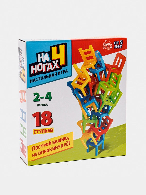 Настольная игра на равновесие На 4 ногах, 18 стульев