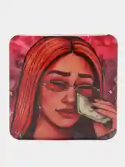 Коричневый 3d-стикеры, наклейки на телефон "Девушки", Girls