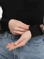 Угольный боди с длинными рукавами