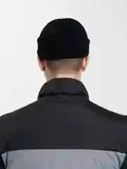 Черный шапка бини вязанная, зимняя, молодёжная, унисекс