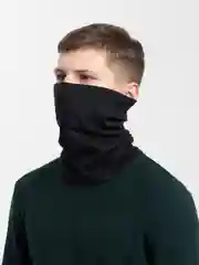 Черный спортивный снуд на весну/осень, тонкий флис