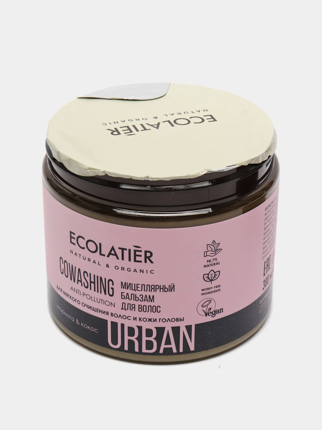 Ковошинг-бальзам мицеллярный для волос Моринга и кокос Ecolatier Urban 380 мл