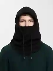 Черный балаклава зимняя флисовая, снуд, шапка-шарф