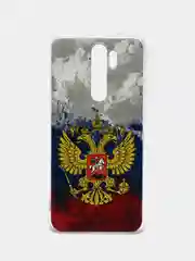 Синий силиконовый чехол на Xiaomi Redmi Note 8 Pro / Сяоми Редми Нот 8 Про прозрачный с рисунком