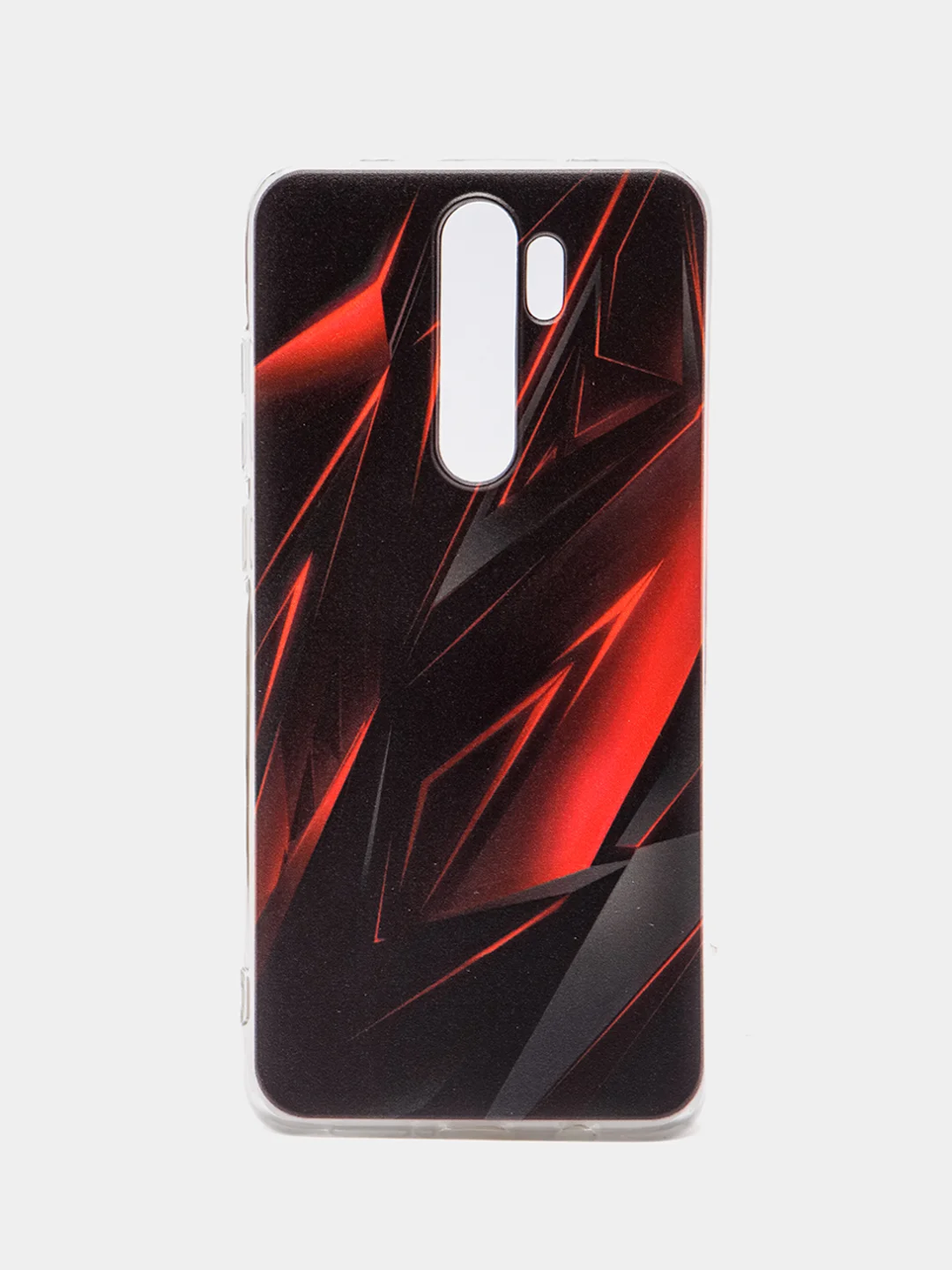 Красный силиконовый чехол на Xiaomi Redmi Note 8 Pro / Сяоми Редми Нот 8 Про прозрачный с рисунком