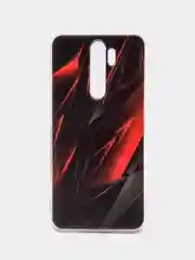 Красный силиконовый чехол на Xiaomi Redmi Note 8 Pro / Сяоми Редми Нот 8 Про прозрачный с рисунком