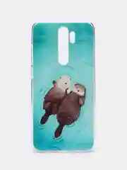 Лазурный силиконовый чехол на Xiaomi Redmi Note 8 Pro / Сяоми Редми Нот 8 Про прозрачный с рисунком