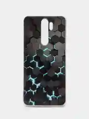 Бирюзовый силиконовый чехол на Xiaomi Redmi Note 8 Pro / Сяоми Редми Нот 8 Про прозрачный с рисунком