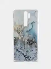 Голубой силиконовый чехол на Xiaomi Redmi Note 8 Pro / Сяоми Редми Нот 8 Про прозрачный с рисунком