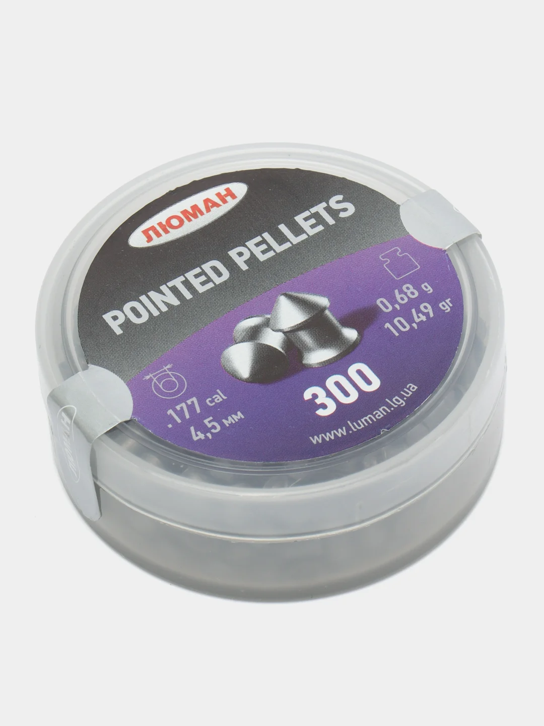 Пули "Люман" Pointed pellets 4,5 мм, 0,68 г, 300 штук, свинцовые, для винтовки, пневматики