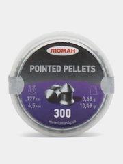 Пули "Люман" Pointed pellets 4,5 мм, 0,68 г, 300 штук, свинцовые, для винтовки, пневматики