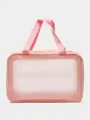 Розовый сумка-косметичка Washbag, водонепроницаемая, с ручками, размер L, XL