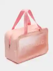 Розовый сумка-косметичка Washbag, водонепроницаемая, с ручками, размер L, XL