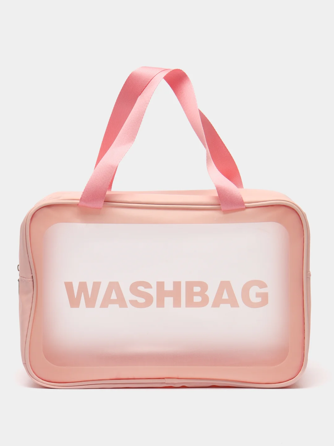 Розовый сумка-косметичка Washbag, водонепроницаемая, с ручками, размер L, XL