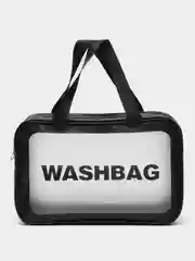 Черный сумка-косметичка Washbag, водонепроницаемая, с ручками, размер L, XL