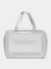 Белый сумка-косметичка Washbag, водонепроницаемая, с ручками, размер L, XL
