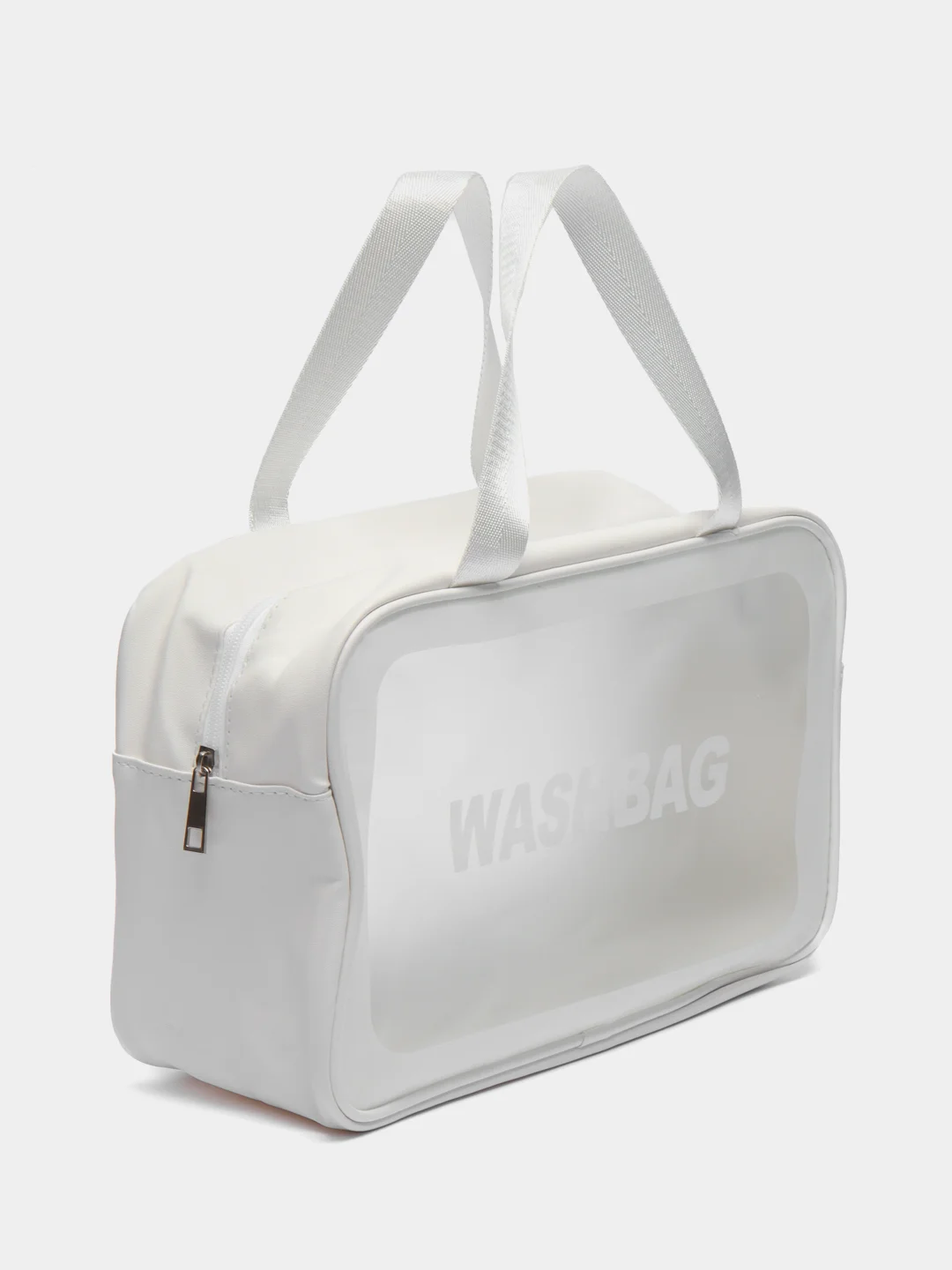 Белый сумка-косметичка Washbag, водонепроницаемая, с ручками, размер L, XL