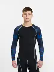 Синий спортивный костюм мужской: рашгард и тайтсы, 5 цветов