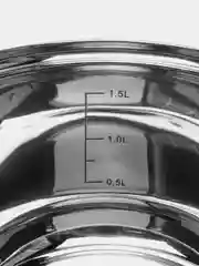 Набор кастрюль 1,3 л, 2,1 л, 3,1 л, ТМ Hoffmann, нержавеющая сталь, стеклянные крышки