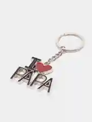 Черный брелоки для ключей "I love papa", "I love mom"