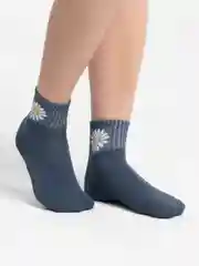 Синий меланж женские носки