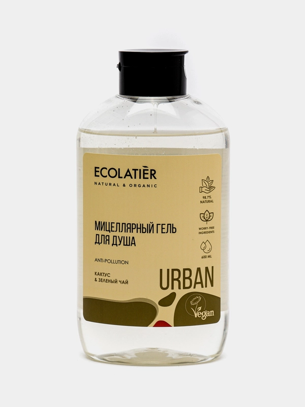 Ecolatier Urban Мицеллярный гель для душа кактус и зеленый чай 600 мл