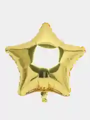 Золотой шар звезда фольгированный 19", 50 см