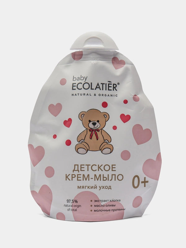 Детское крем-мыло Мягкий уход 0+ дой-пак Ecolatier baby, 250 мл