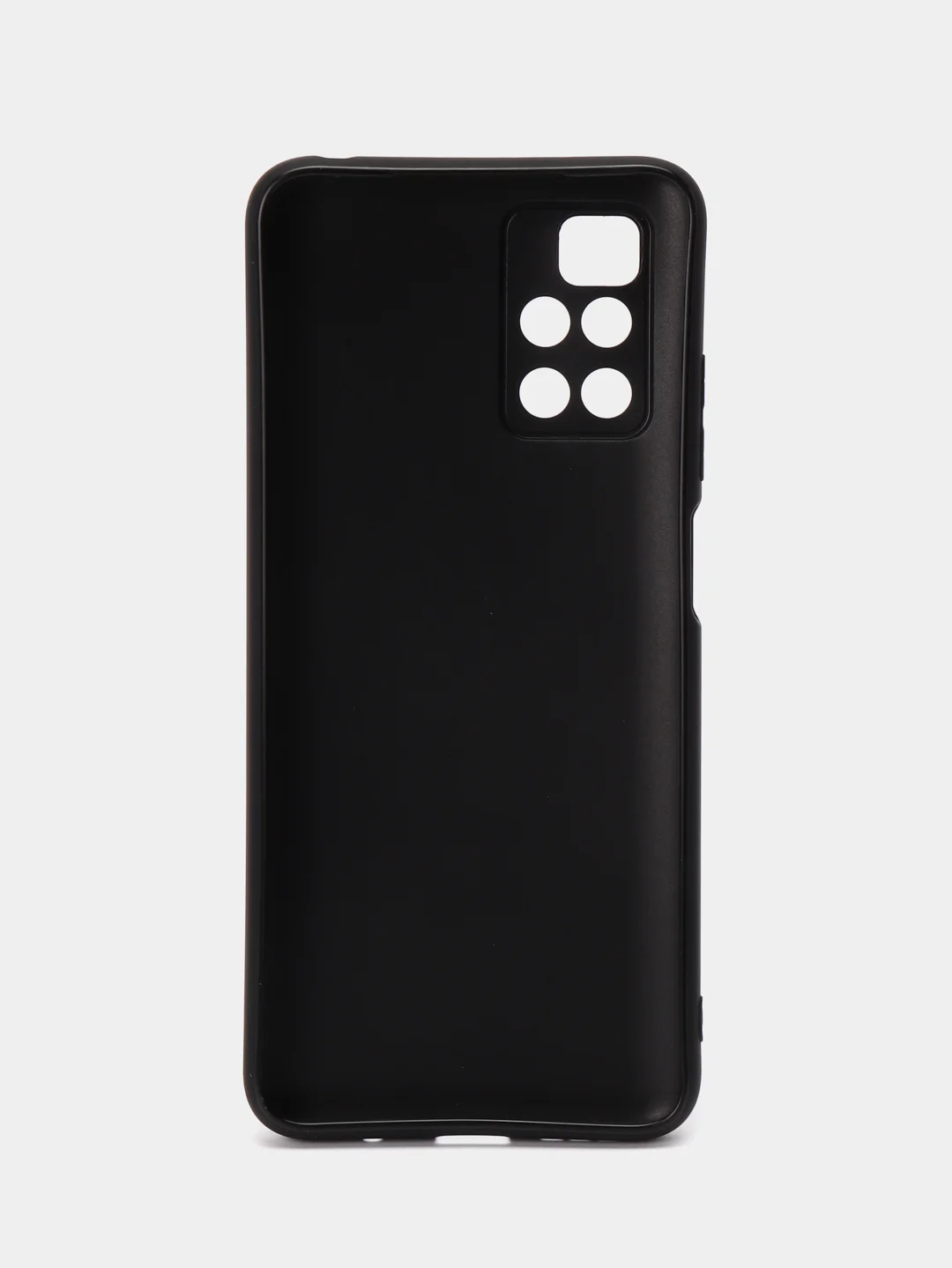 Черный чехол BROSCORP для Xiaomi Redmi 10 матовый силиконовый тонкий, бортик вокруг камер