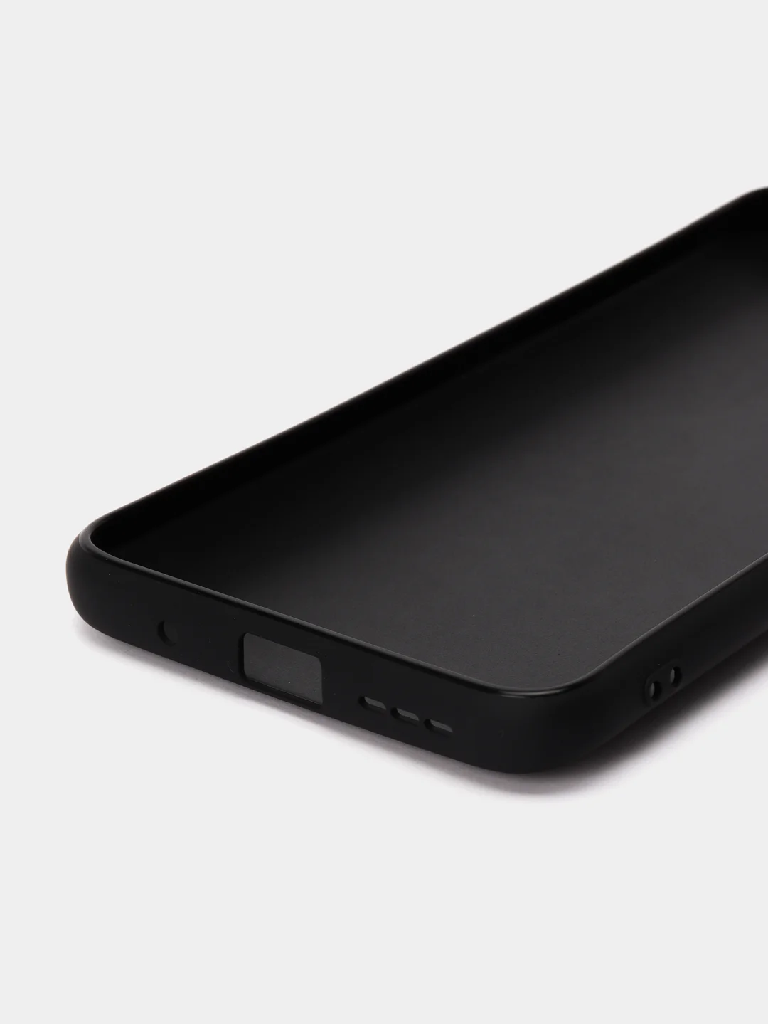 Черный чехол BROSCORP для Xiaomi Redmi 10 матовый силиконовый тонкий, бортик вокруг камер