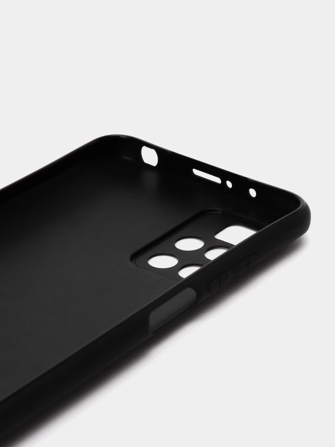 Черный чехол BROSCORP для Xiaomi Redmi 10 матовый силиконовый тонкий, бортик вокруг камер