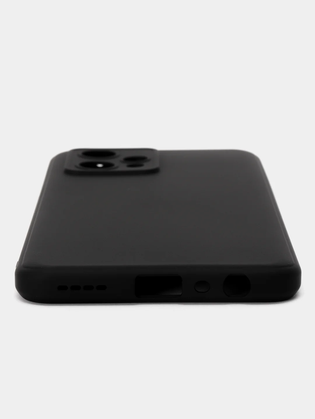 Черный чехол для Realme 9 Pro Plus+ 5G силиконовый BROSCORP матовый тонкий, бортик-защита камер