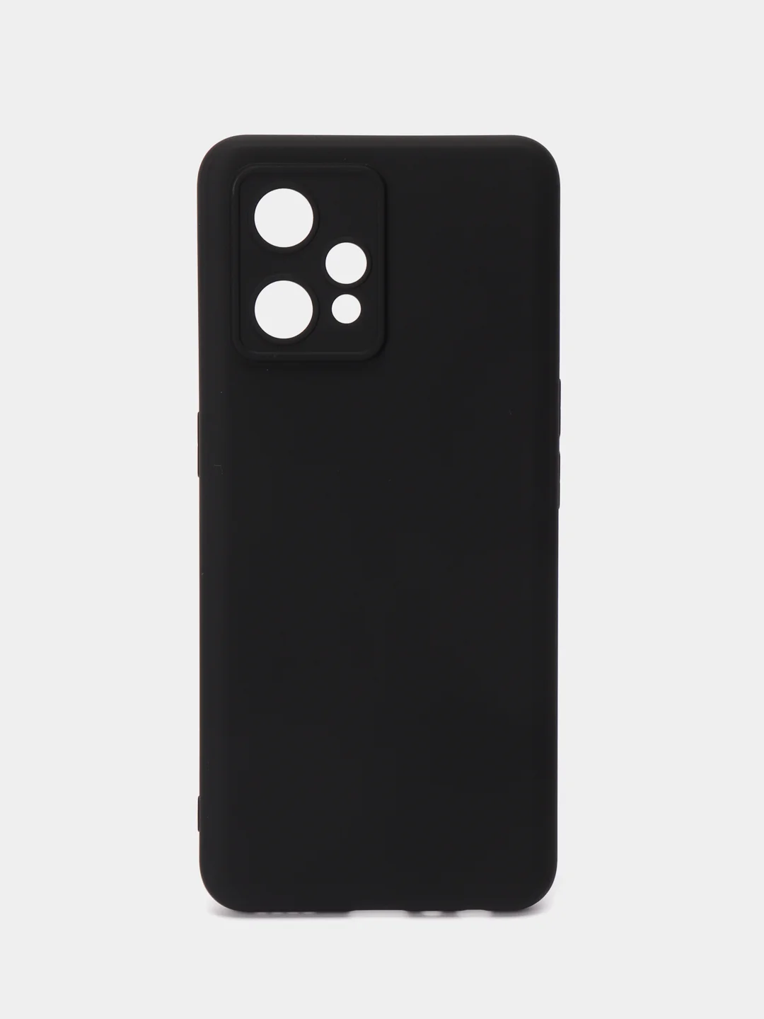 Черный чехол для Realme 9 Pro Plus+ 5G силиконовый BROSCORP матовый тонкий, бортик-защита камер