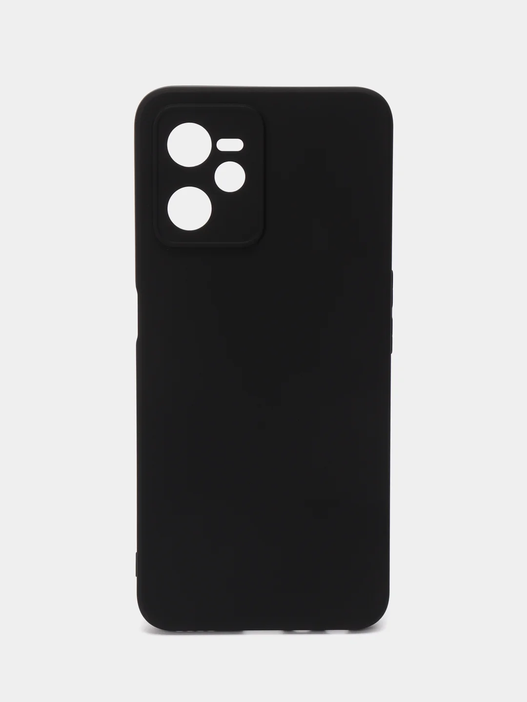 Черный чехол BROSCORP для Realme C35 матовый силиконовый тонкий, бортик вокруг камер