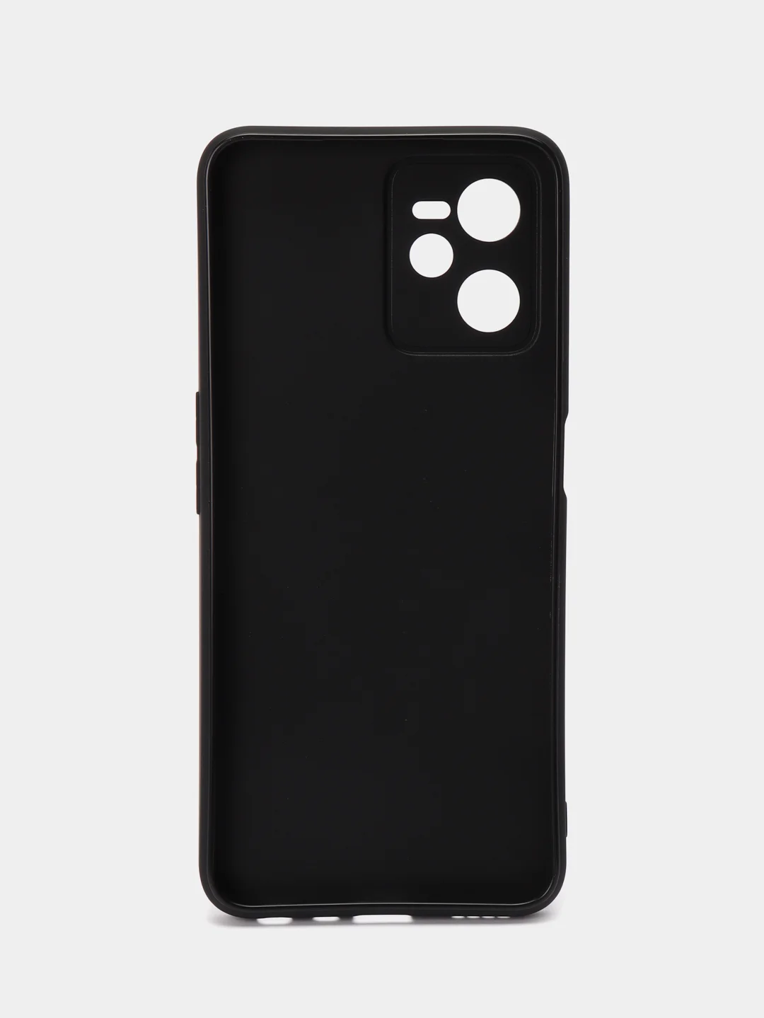 Черный чехол BROSCORP для Realme C35 матовый силиконовый тонкий, бортик вокруг камер