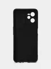Черный чехол BROSCORP для Realme C35 матовый силиконовый тонкий, бортик вокруг камер