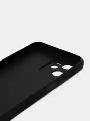Черный чехол BROSCORP для Realme C35 матовый силиконовый тонкий, бортик вокруг камер
