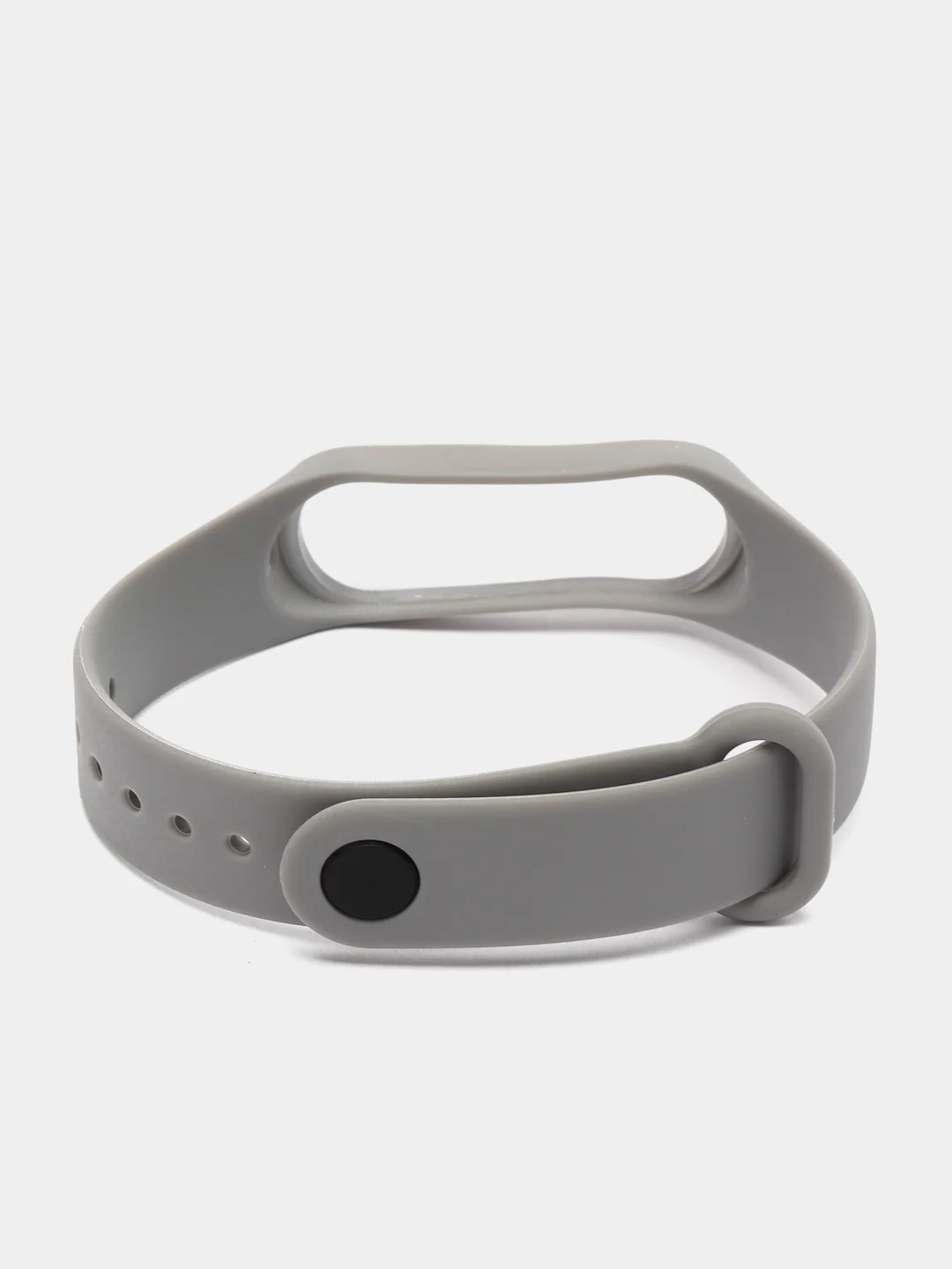 Серый силиконовый ремешок Xiaomi Mi Band 3, Mi Band 4 (Сяоми Ми Бэнд 3, Ми Бэнд 4)