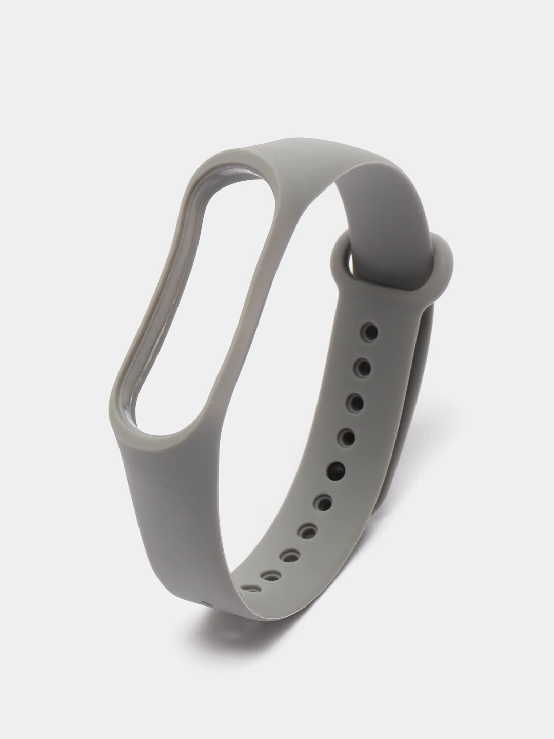 Серый силиконовый ремешок Xiaomi Mi Band 3, Mi Band 4 (Сяоми Ми Бэнд 3, Ми Бэнд 4)