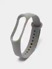Серый силиконовый ремешок Xiaomi Mi Band 3, Mi Band 4 (Сяоми Ми Бэнд 3, Ми Бэнд 4)