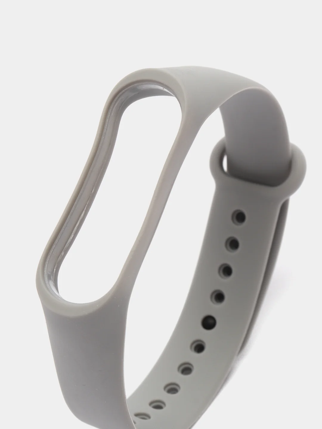 Серый силиконовый ремешок Xiaomi Mi Band 3, Mi Band 4 (Сяоми Ми Бэнд 3, Ми Бэнд 4)