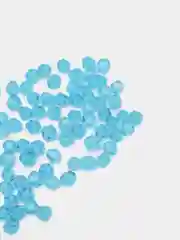 Голубой бусины стеклянные граненные биконус
