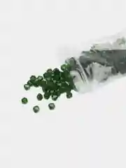 Тёмно-зелёный бусины стеклянные граненные биконус