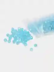 Голубой бусины стеклянные граненные рондели