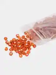 Медный бусины стеклянные граненные биконус