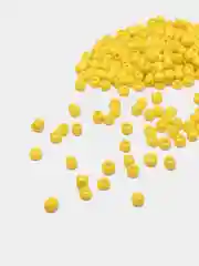 Желтый бисер крупный, стеклянный, 6/0, 4 мм Бисер разноразмерный