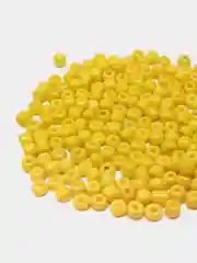 Желтый бисер крупный, стеклянный, 6/0, 4 мм Бисер разноразмерный